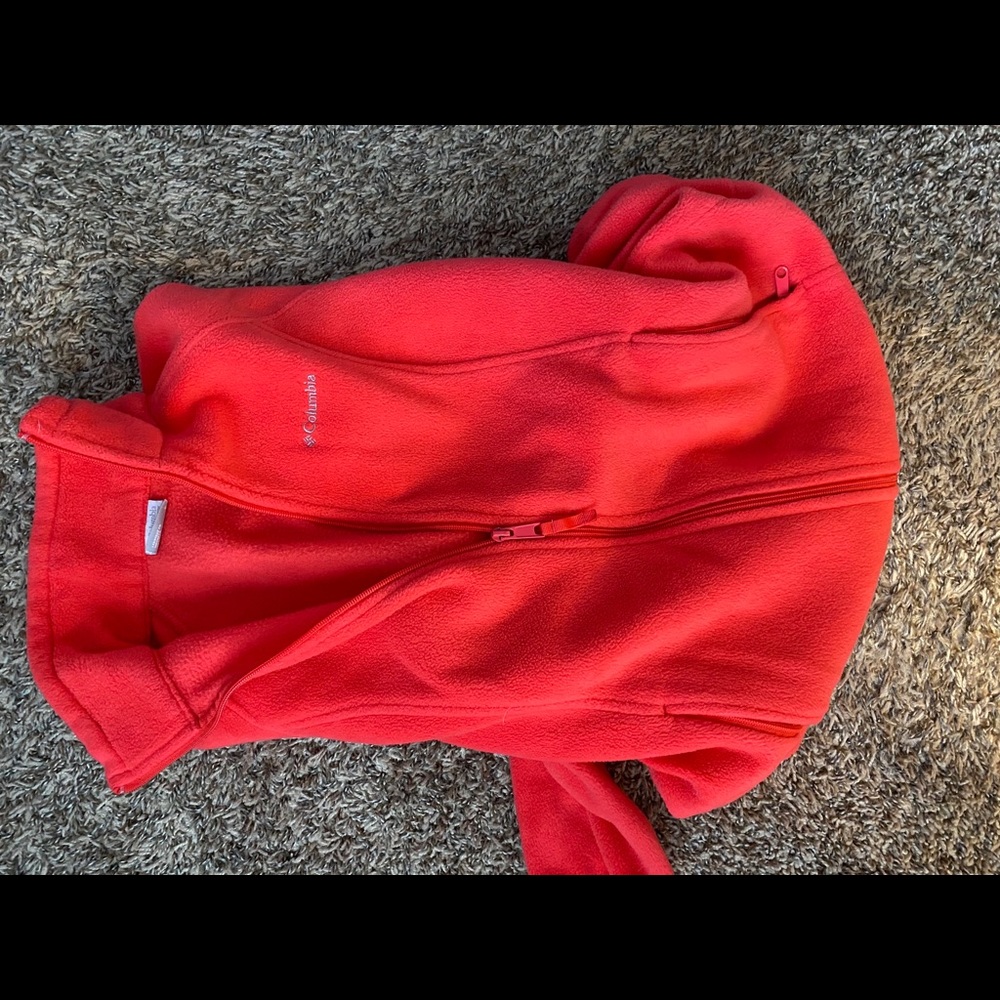 Coral Columbia fleece zip up